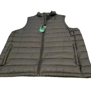 New Mens Down Filled Vest Packable Jacket Mens XLT Tall Man Lightweight Green